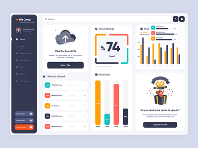 Cloud app design interface ui uiux uploader web web design website