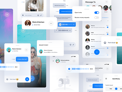SWEY Project | Component And Page 🥳 3d android app camera card chat checkbox component creative dashboard design ios kit menu mobile money photography social ui voice