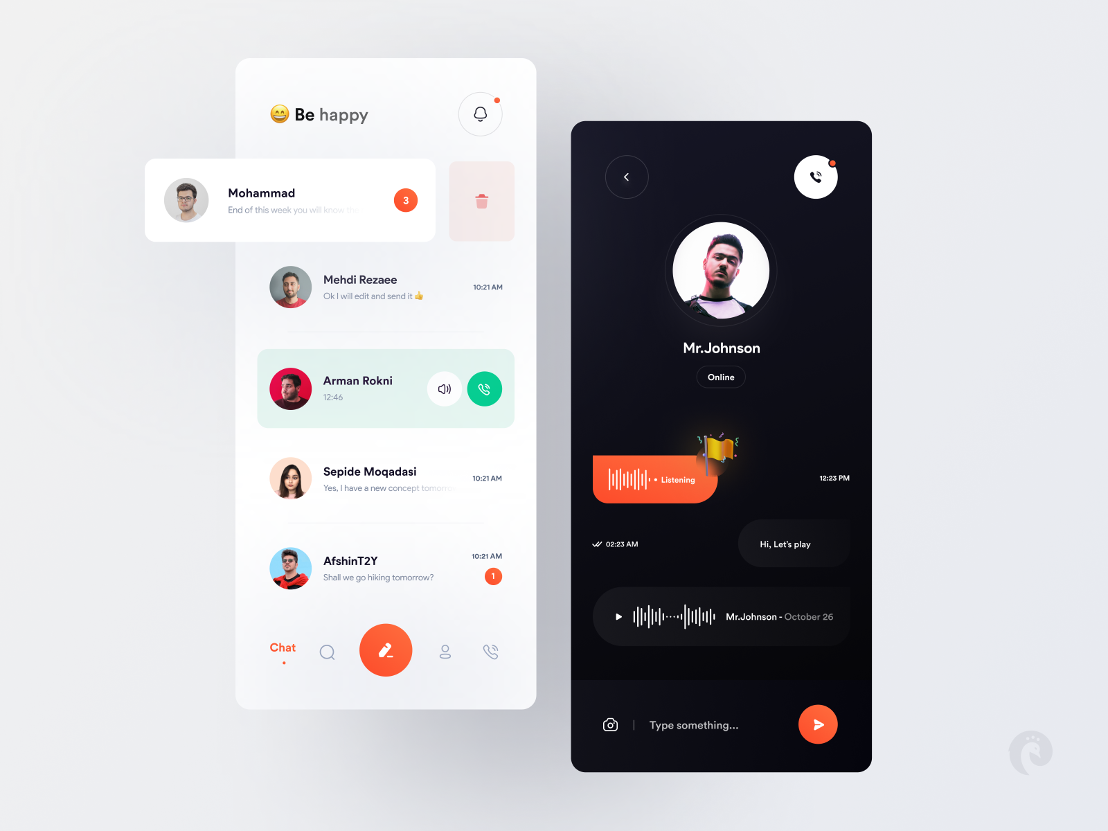 Messenger Concept Design 🤩 by Amir Baqian on Dribbble