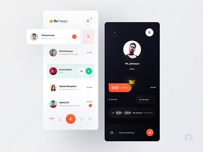 Messenger Concept Design 🤩 3d app app design application call chat chat app concept dailyui dark design messanger messenger messenger app minimal mobile mobile ui social ui