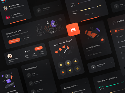 Podcast Dashboard Component design  🎧