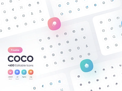 Freebie - COCO icon pack +600 Editable icons branding essential flat home icon design icon design logo design icon packs icon set icons icons pack iconset iconsets iconsset illustrator minimal ui uidesign vector