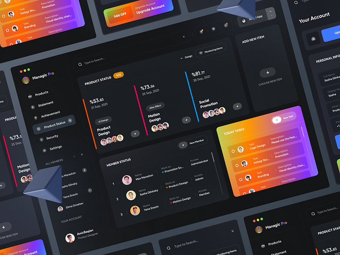 Project Management Dashboard 🚀 by Amir Baqian for Ace Desgin Agency on ...