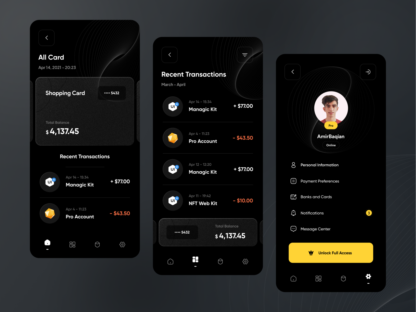 finance-mobile-bank-application-by-amir-baqian-on-dribbble