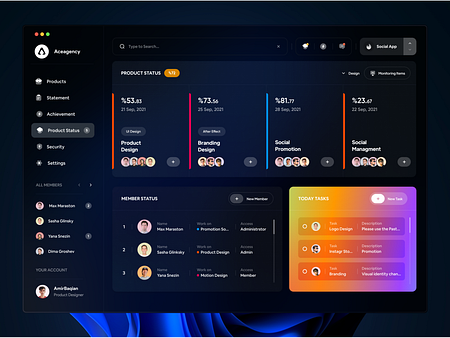 Project Managment Dashboard 🔥 by Amir Baqian for Ace Design Agency on ...