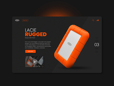 Lacie Rugged - Landing Page colors concept dark design invisionstudio ui web webdesign website