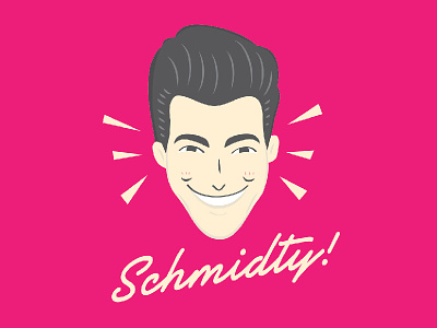 It's Schmidty! character dude illustration new girl schmidt vector
