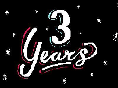 3 Years - Pixel Letters