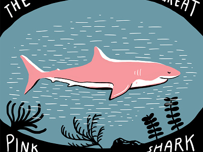 The Great Pink animal digital drawing fish illustration pink shark
