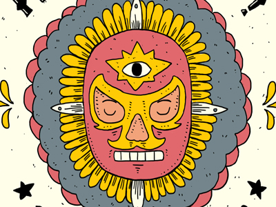 Lucha-themed Tarot Deck WIP card drawing illustration lucha luchador sport tarot