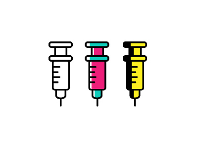 Injeksi Syringe Alternatives design icon illustration percolate galactic syringe vector website