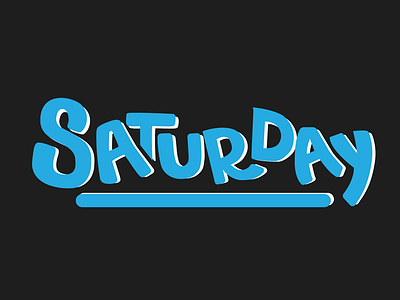 Saturday type design flat illustration illustrator minimal typography