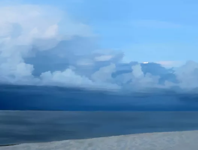 All Shades of Blue (Horn Island 34) digital painting island painting photography