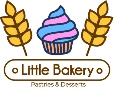 Little Bakery: Pastries & Desserts branding concept design flat graphic design icon illustration illustrator logo minimal vector