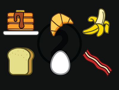 Breakfast Icons design flat icon illustration illustrator minimal vector