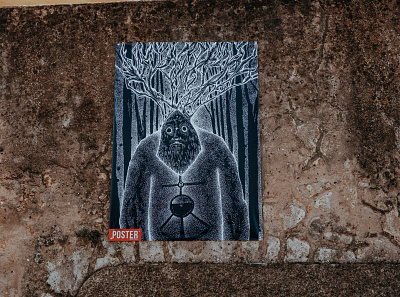 Dark Forest Xamã - POSTER MOSTRA drawing graphicdesign illustration