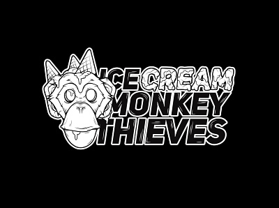 Ice Cream monkeys thieves - Logo branding illustration logodesign