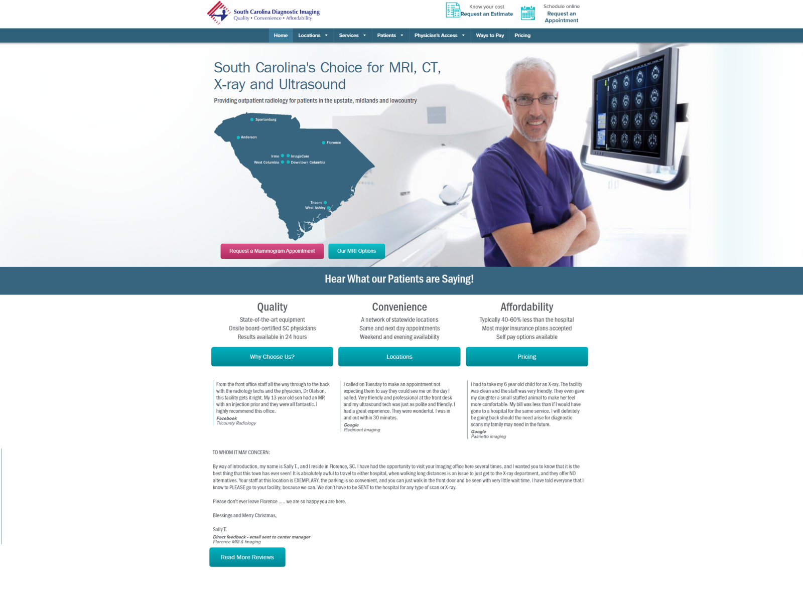 South Carolina Diagnostic Imaging by Coastal Media Brand on Dribbble
