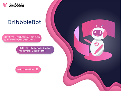 Chat bot landing page - Dribbble