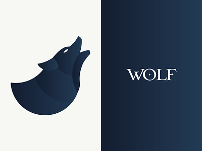 Wolf illustration animal dark design geometry golden ratio gradient illustration logo night typography wolf wolves