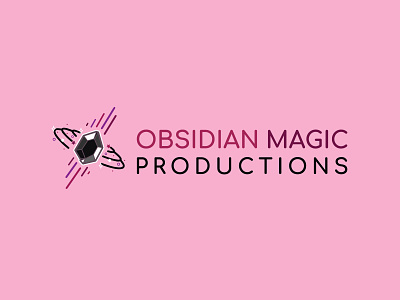 Obsidian Magic Productions flat logo vector