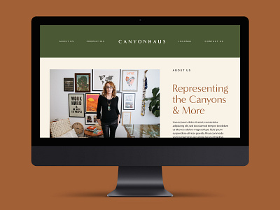 Canyonhaus Website about page brand design brand identity branding branding design design website