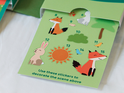 Children's packaging animal illustrations