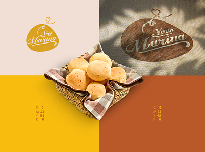 Visual Identity - Vovó Marina brazil cheese bread colors diegoygyno handmade logo logo design orange typogaphy visual identity yellow