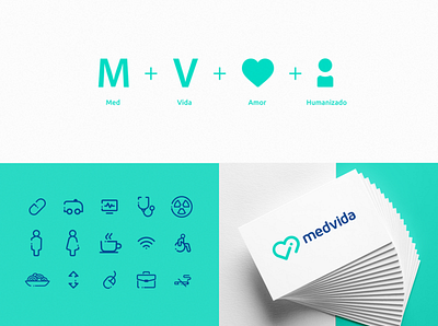 Visual Identity - MedVida branding brazil colors diegoygyno icons logo logotype medvida stationery symbol typography