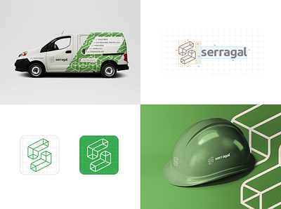 Visual Identity - Serragal branding design brazil green logo logotipo metallic stationery structure visual identity