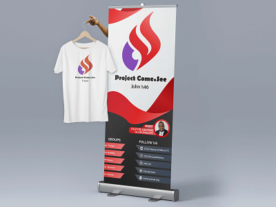 Roll-up banner & T-shirt design