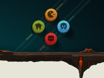 Monster Juice Website - Interface Menu button colors design games icon interface menu monster pictogram studio ui user interface website
