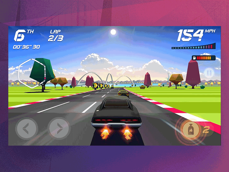 Horizon Chase - UI and HUD design car game hud interface mobile racing ui uxui
