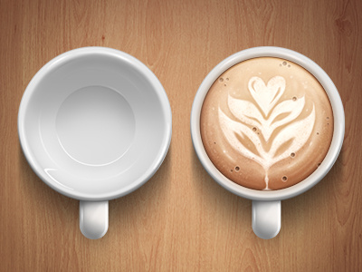 Cappuccino cup cappuccino coffee cup icon illustration photoshop reflex wood