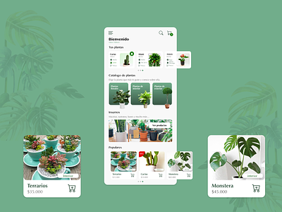 Plants adobexd app app design application branding design mobile nature plants plants app practice product store store design ui ux vivarium