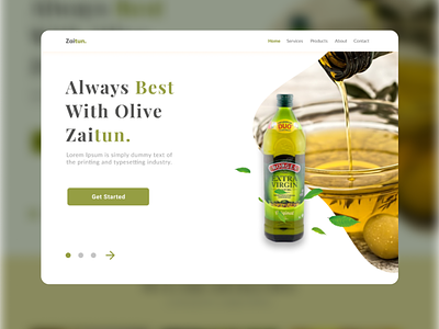 Olive Zaitun elegant design olive oil uiux web app webdesign zaitun