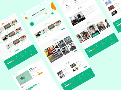 E Learning blog clean course elearning elegant elegant design green marketplace uiux video webdesign