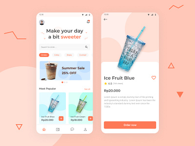 Ice Cup 2021 app appstore clean cup drink drink menu drinks elegant elegant design ice mobile modern shopping uiux