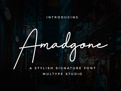 Amadgone Stylish Signature Font branding design font freefont monolinefont photographyfont signaturefont typedesign typeface typography watermarkfont weddingfont