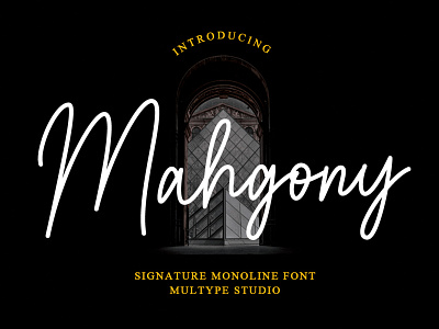 Mahgony Signature Monoline Script Font