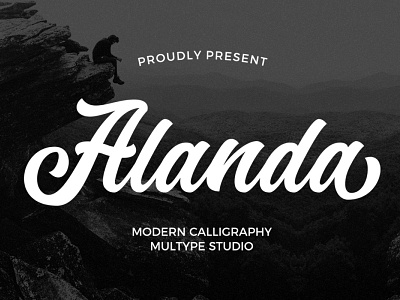 Alanda Modern Calligraphy Font font fonts modern font script font