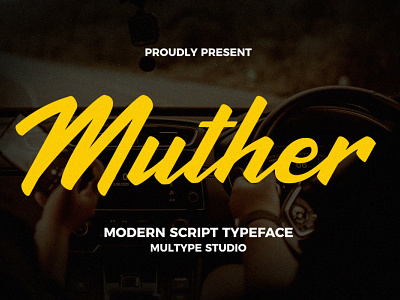 Muther Modern Script Typeface branding font fonts script font typedesign typeface
