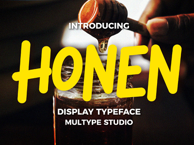 Honen - Display Font branding design font fonts script font typedesign typeface