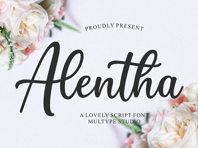 Alentha - Lovely Script Font branding design font fonts script font typedesign typeface