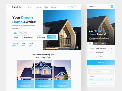 BumiKita. - Real Estate Homepage app behance clean design home homepage house inspiration landingpage minimalist mobile product design properties property real estate rent ui ux web design website