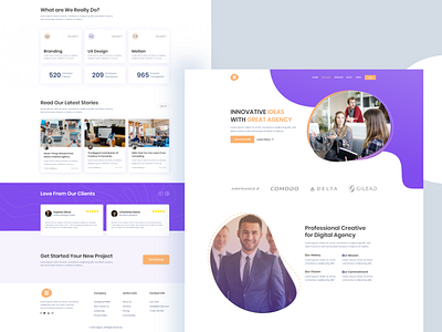 Creative Agency Landing Page Design