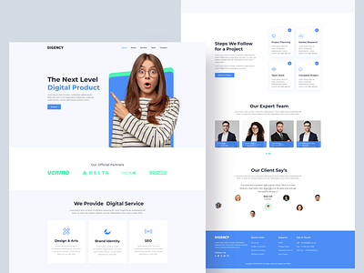 DIGENCY - Digital Agency Website Landing Page Design