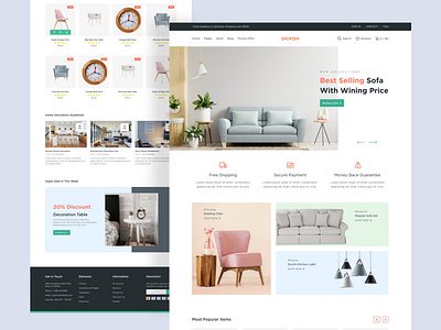 SHOPZEN - Furniture Shop Website UI Design