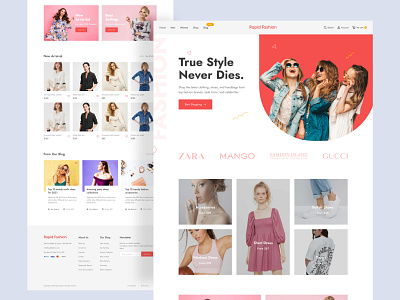 Rapid Fashion - Online Clothing Store clothing ecommerce ecommerce design fashion design fashiondesigner landing page minimal design online shop online shopping online store store design storefront typography ui ui design user experience user interface web design webdesign website design