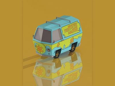 Scooby-Doo The Mystery Machine Low Poly 3d 3dart 3dillustration 3dmodeling cinema4d diorama illustration isometric low poly lowpoly lowpolyart mystery machine renders scooby scooby doo scooby doo